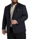 Oak Hill By Dxl Big & Tall Plaid Sport Coat In Navy