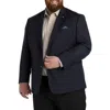 Oak Hill By Dxl Big & Tall Plaid Sport Coat In Navy