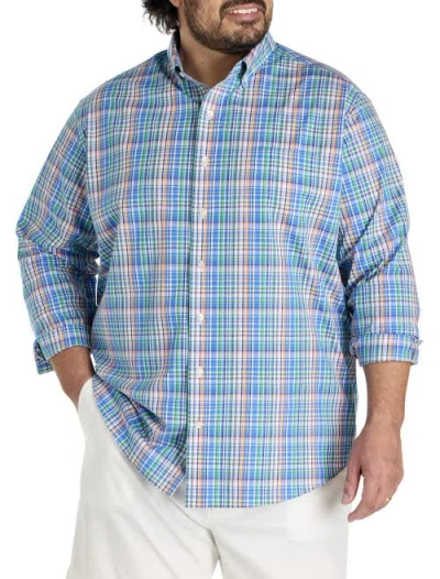 Oak Hill By Dxl Big & Tall Plaid Tech Sport Shirt In Multi