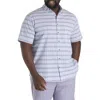 Oak Hill By Dxl Big & Tall  Seersucker Large Plaid Sport Shirt