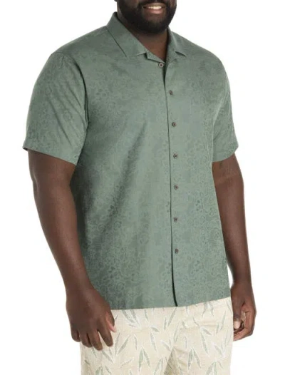 Oak Hill By Dxl Big & Tall  Solid Camp Shirt