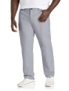 Oak Hill By Dxl Big & Tall  Straight-fit 5-pocket Chambray Pants In Blackened Pearl
