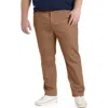 Oak Hill By Dxl Big & Tall  Straight Fit 5-pocket Tech Pants In Brown
