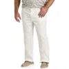 Oak Hill By Dxl Big & Tall  Straight Fit 5-pocket Tech Pants In Coconut Milk