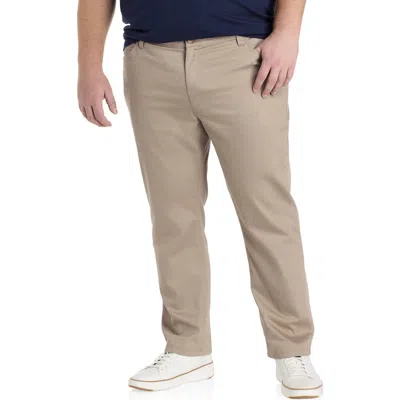 Oak Hill By Dxl Big & Tall  Straight Fit 5-pocket Tech Pants In Dune