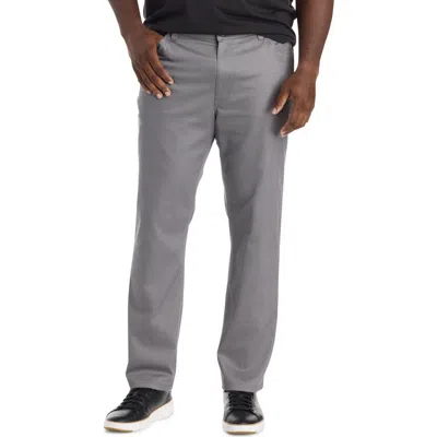 Oak Hill By Dxl Big & Tall  Straight Fit 5-pocket Tech Pants In Gray