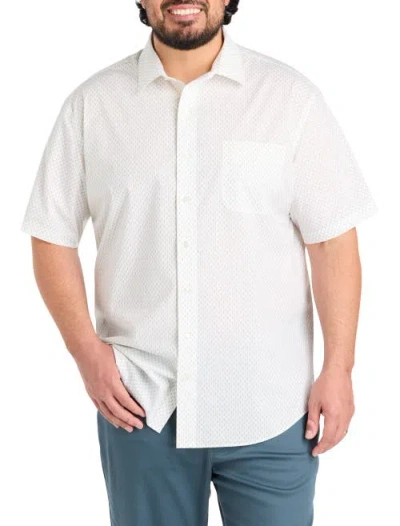 Oak Hill By Dxl Big & Tall Tech Hole In One Sport Shirt In White
