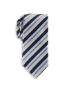 Oak Hill By Dxl Big & Tall  Traditional Striped Tie In Gray