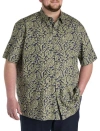Oak Hill By Dxl Big & Tall  Tribal Leaf Sport Shirt