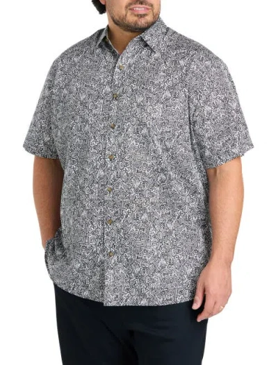 Oak Hill By Dxl Big & Tall  Tribal Print Sport Shirt In Multi