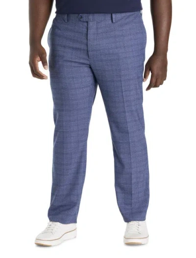 Oak Hill By Dxl Big & Tall Waist-relaxer Plaid Flat-front Dress Pants