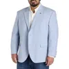 Oak Hill By Dxl Big & Tall  Windowpane Sport Coat In Blue
