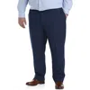 Oak Hill By Dxl Big & Tall Windowpane Suit Pants In Blue