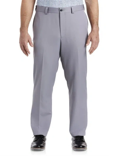 Oak Hill Microfiber Waist-relaxer Pants In Light Grey