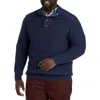 Oak Hill By Dxl Murphy Textured Mockneck Sweater In Peacoat Heather