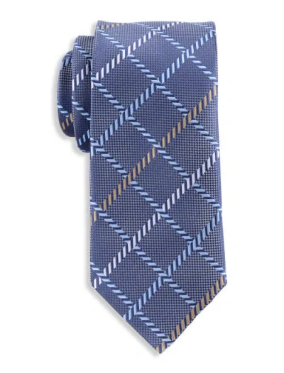 Oak Hill By Dxl Oak Hill Grid Patterned Tie In Blue