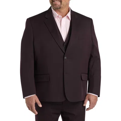 Oak Hill By Dxl Oak Hill Jacket Relaxer Mini-striped Suit Jacket In Burgundy