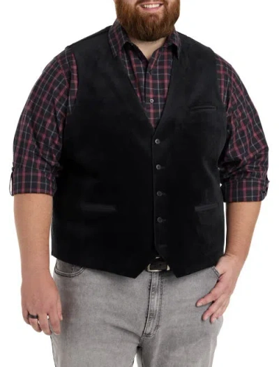 Oak Hill By Dxl Oak Hill Velvet Vest In Black