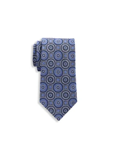 Oak Hill Premium By Dxl Big & Tall Circular Medallion Tie In Blue