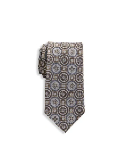 Oak Hill Premium By Dxl Big & Tall Circular Medallion Tie In Neutral
