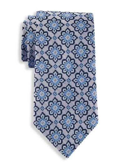 Oak Hill Premium By Dxl Big & Tall Diamond Medallion Silk Tie In Multi