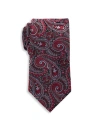Oak Hill Premium By Dxl Big & Tall Exquisite Paisley Tie In Burgundy