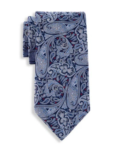 Oak Hill Premium By Dxl Big & Tall Fancy Paisley Tie In Blue