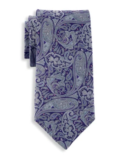 Oak Hill Premium By Dxl Big & Tall Fancy Paisley Tie In Purple