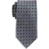 Oak Hill Premium By Dxl Big & Tall Patterned Link Silk Tie In Navy