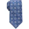 Oak Hill Premium By Dxl Big & Tall Spring Medallion Silk Tie In Blue
