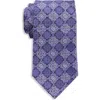 Oak Hill Premium By Dxl Big & Tall Spring Medallion Silk Tie In Purple