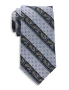 Oak Hill Premium By Dxl Big & Tall Striped Paisley Slik Tie In Tan