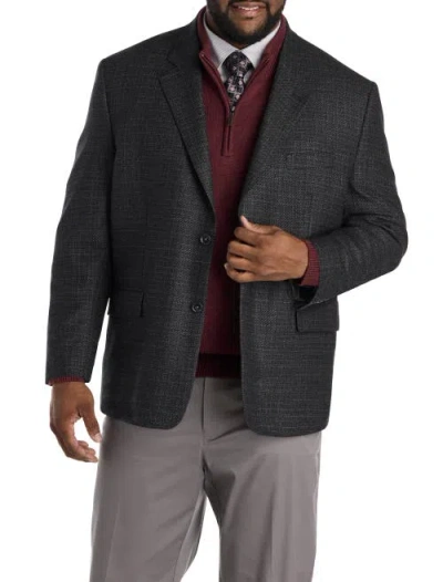 Oak Hill Premium By Dxl Big & Tall Textured Sport Coat In Black