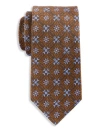 Oak Hill Premium By Dxl Oak Hill Premium Medallion Silk Tie In Brown