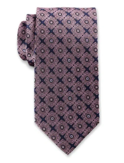 Oak Hill Premium By Dxl Medallion Silk Tie In Pink