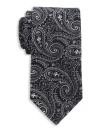 Oak Hill Premium By Dxl Oak Hill Premium Paisley Silk Tie In Black