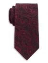 Oak Hill Premium By Dxl Oak Hill Premium Paisley Silk Tie In Burgundy