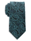 Oak Hill Premium By Dxl Oak Hill Premium Paisley Silk Tie In Teal