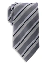 Oak Hill Premium By Dxl Oak Hill Premium Striped Silk Tie In Grey
