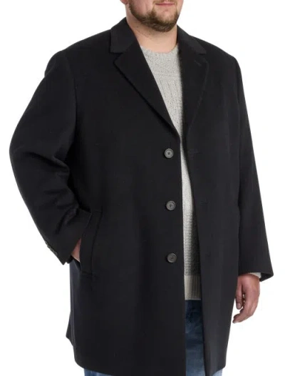 Oak Hill Premium By Dxl Oak Hill Premium Wool-blend Overcoat In Black