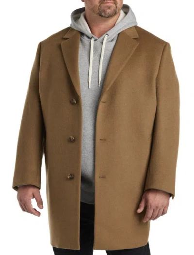 Oak Hill Premium By Dxl Oak Hill Premium Wool-blend Overcoat In Camel