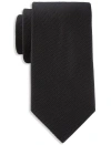 Oak Hill Premium By Dxl Solid Silk Tie In Black