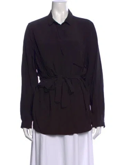 Pre-owned Oak Long Sleeve Top In Black