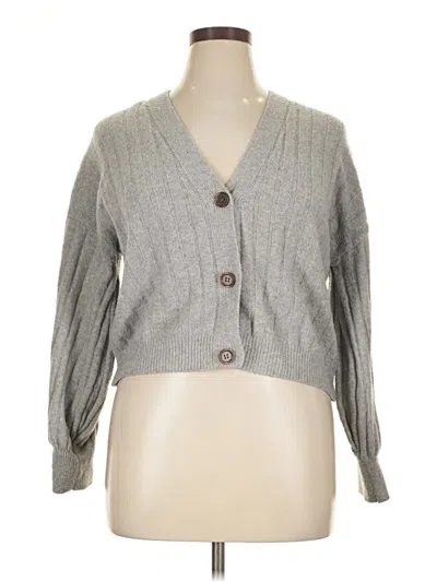 Pre-owned Oak Meadow Cardigan Sweater In Gray