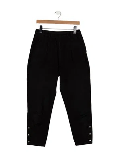 Pre-owned Oak Mid-rise Straight Leg Jeans In Black