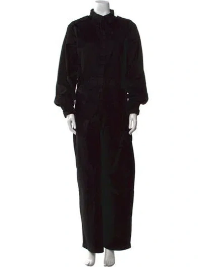 Pre-owned Oak Mock Neck Jumpsuit In Black