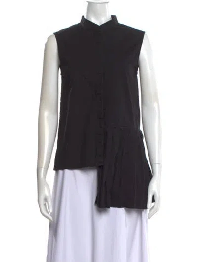 Pre-owned Oak Sleeveless Blouse In Black