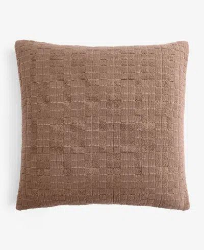 Oake Chunky Basketweave Macy's Exclusive Oeko-tex Standard 100 Certified Decorative Pillow, 18" X 18" In Cinnamon