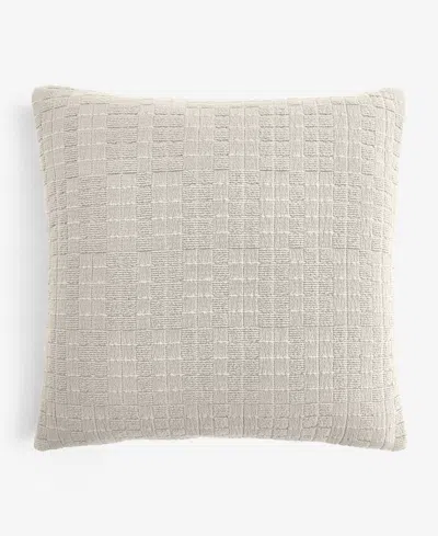 Oake Chunky Basketweave Macy's Exclusive Oeko-tex Standard 100 Certified Decorative Pillow, 18" X 18" In Ivory