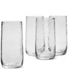 Oake Textured Highball Glasses, Set Of 4, Exclusively At Macy's In Clear